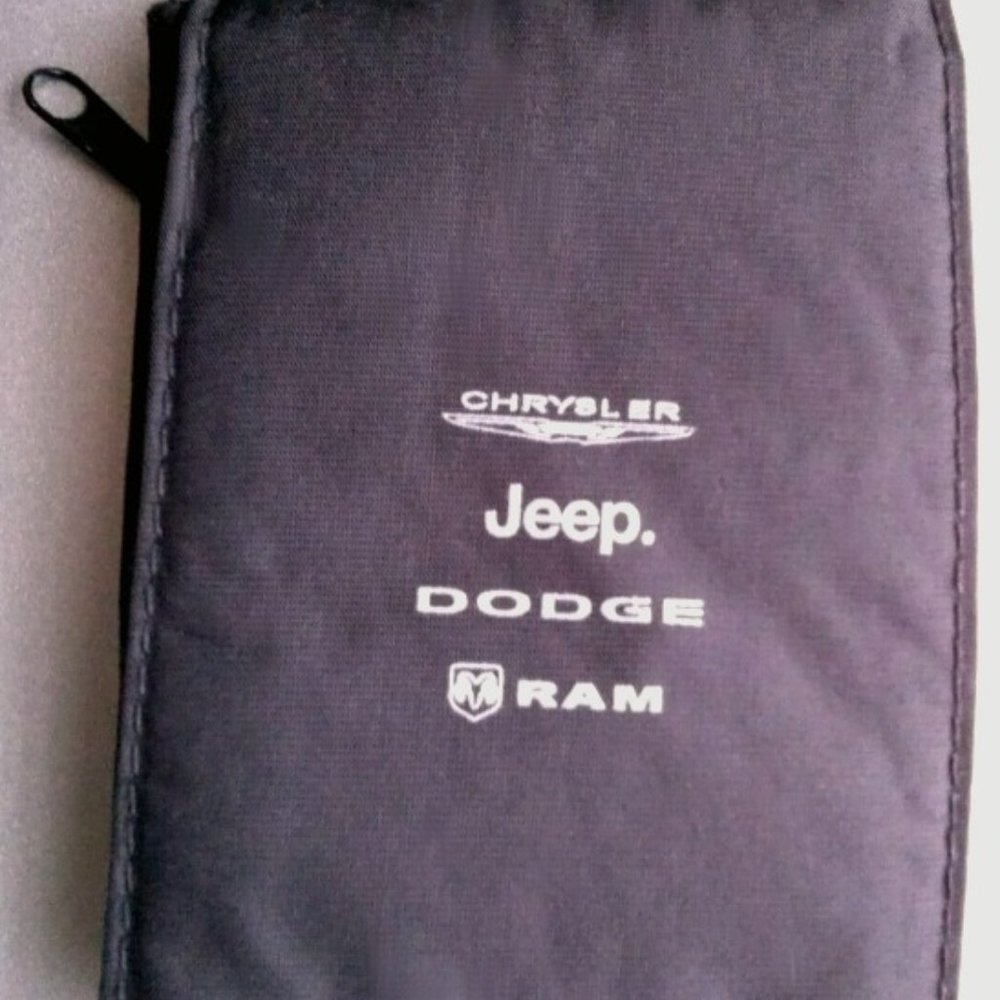Pouch, Mopar Chrysler Jeep Dodge Ram, black - Store Keys, USB, ID Cards, etc.